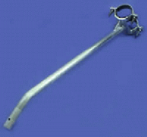 BRAZO PORTA LAMPARA 2"X 2MT (HERRAJE)