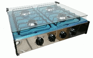 COCINETA A GAS EVVA AC/INOX 4 QUEMADORES