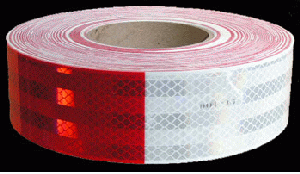 CINTA REFLECTIVA BLANCO /ROJO 20M/5CM(4P42124)