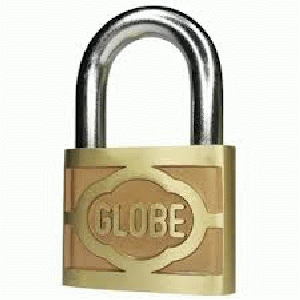 CANDADO RECT/BRONCE 50MM GLOBE # HL205 BLISTER