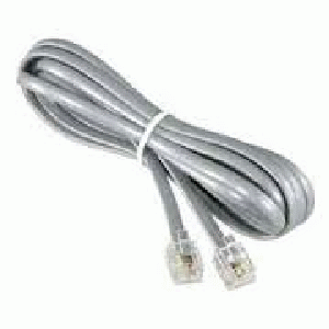 EXTENSION P/TELEFONO BLANCA PLANA 5M. 4 HILOS