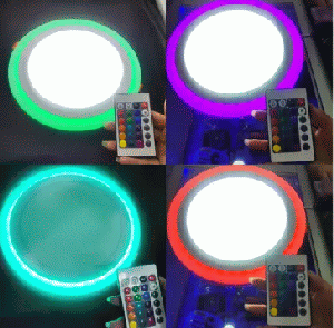 PANEL LED EMPOT REDONDO BICOLOR 18+6 AMARILLO