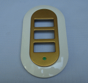 PLACA BAKELITA T/TICINO ORO 3H(INT TRIPLE)