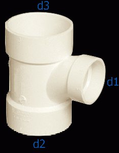 PLASTIGAMA TEE REDUCTOR SANITARIO 110X75