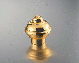 TERMINAL CUPULA MARTILLADA 1" ORO